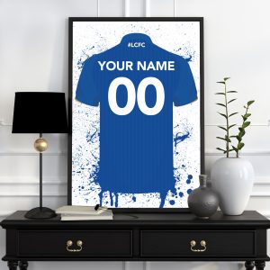 Leicester City Home Shirt – Personalised Football Shirt Poster