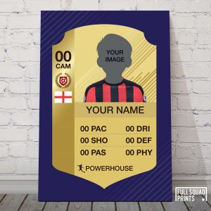 Personalised FIFA Card Poster | Custom FIFA Ultimate Team Card