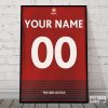 Personalised Man United Football Poster