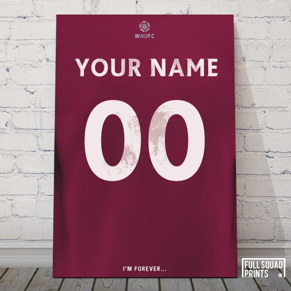 West Ham Personalised Football Poster