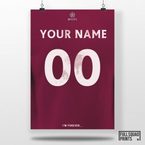 West Ham Personalised Football Poster