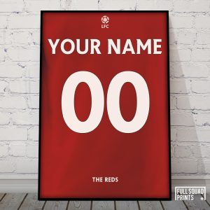 Personalised Liverpool Football Poster