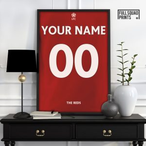 Personalised Liverpool Football Poster