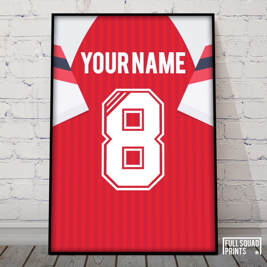 Arsenal Personalised Classic Football Print Football Gifts, Football