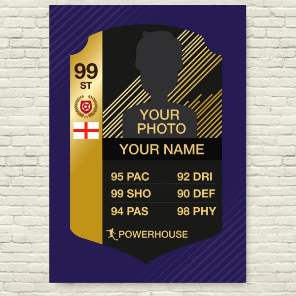 Personalised fifa card poster
