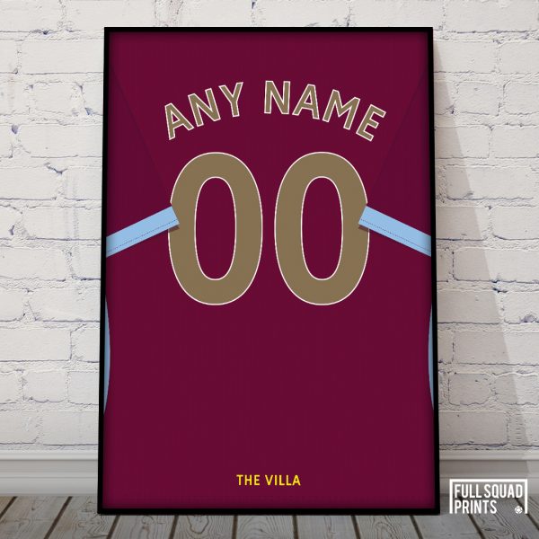 Personalised Aston Villa poster