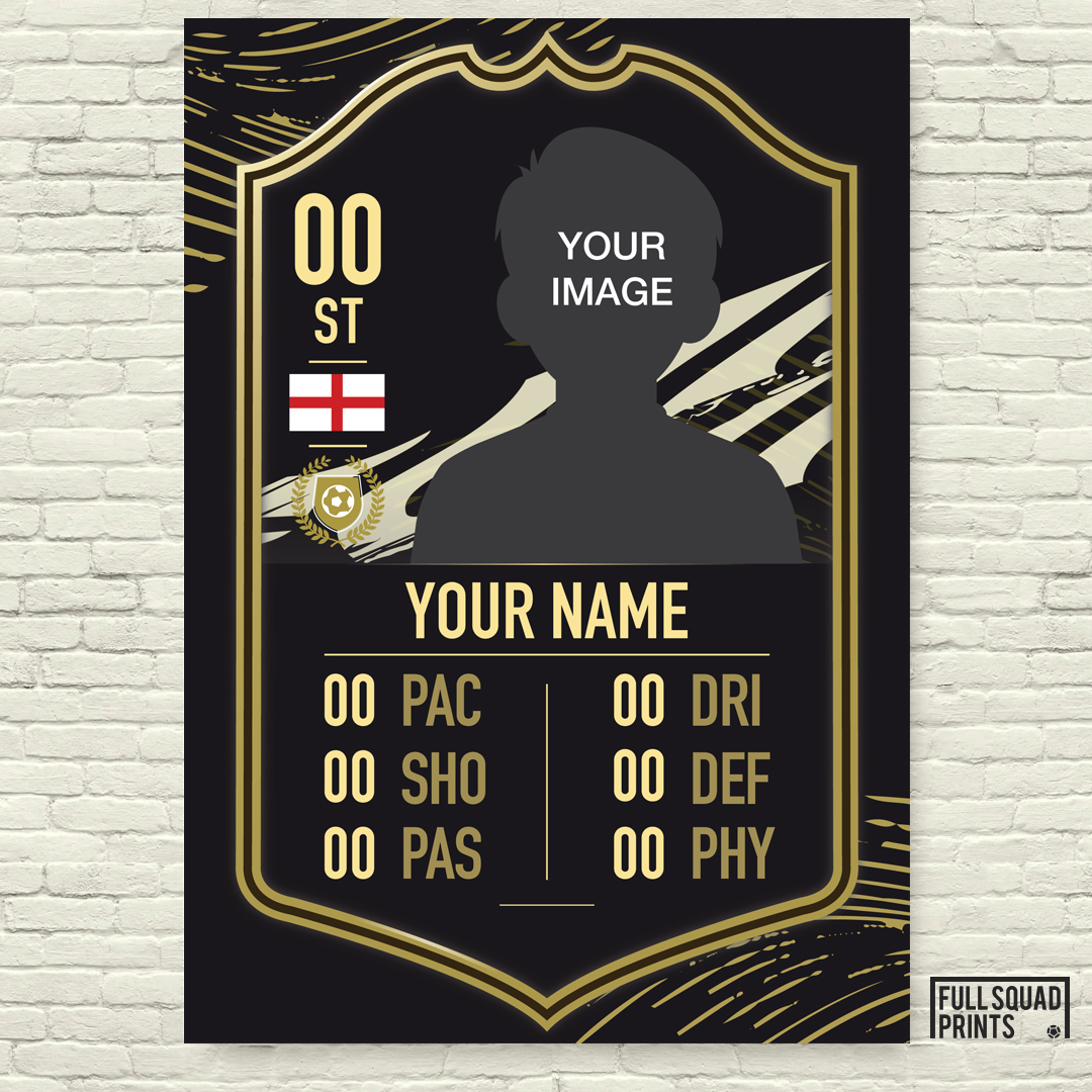 Personalised FIFA Card Poster | Custom FIFA 21 FUT In Form Card